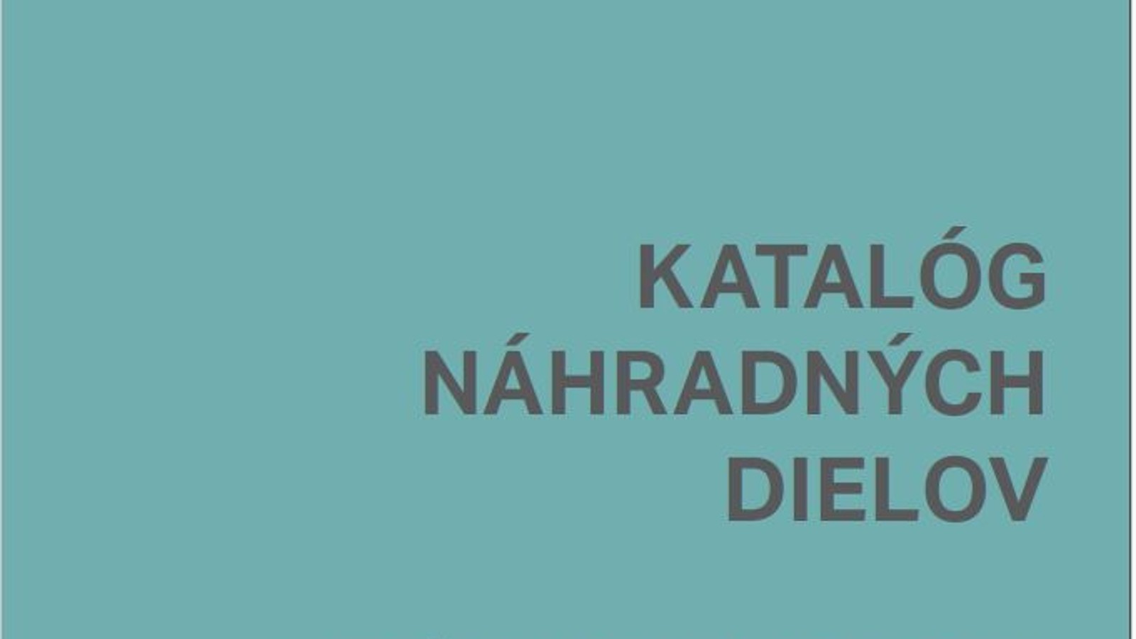 Katalóg náhradných dielov