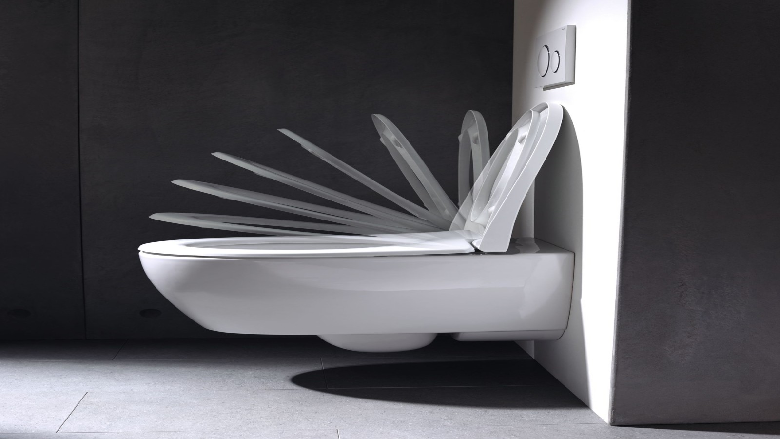 Pozvoľné sklápanie WC sedadla a krytu Pozvoľné sklápanie WC sedadla a krytu