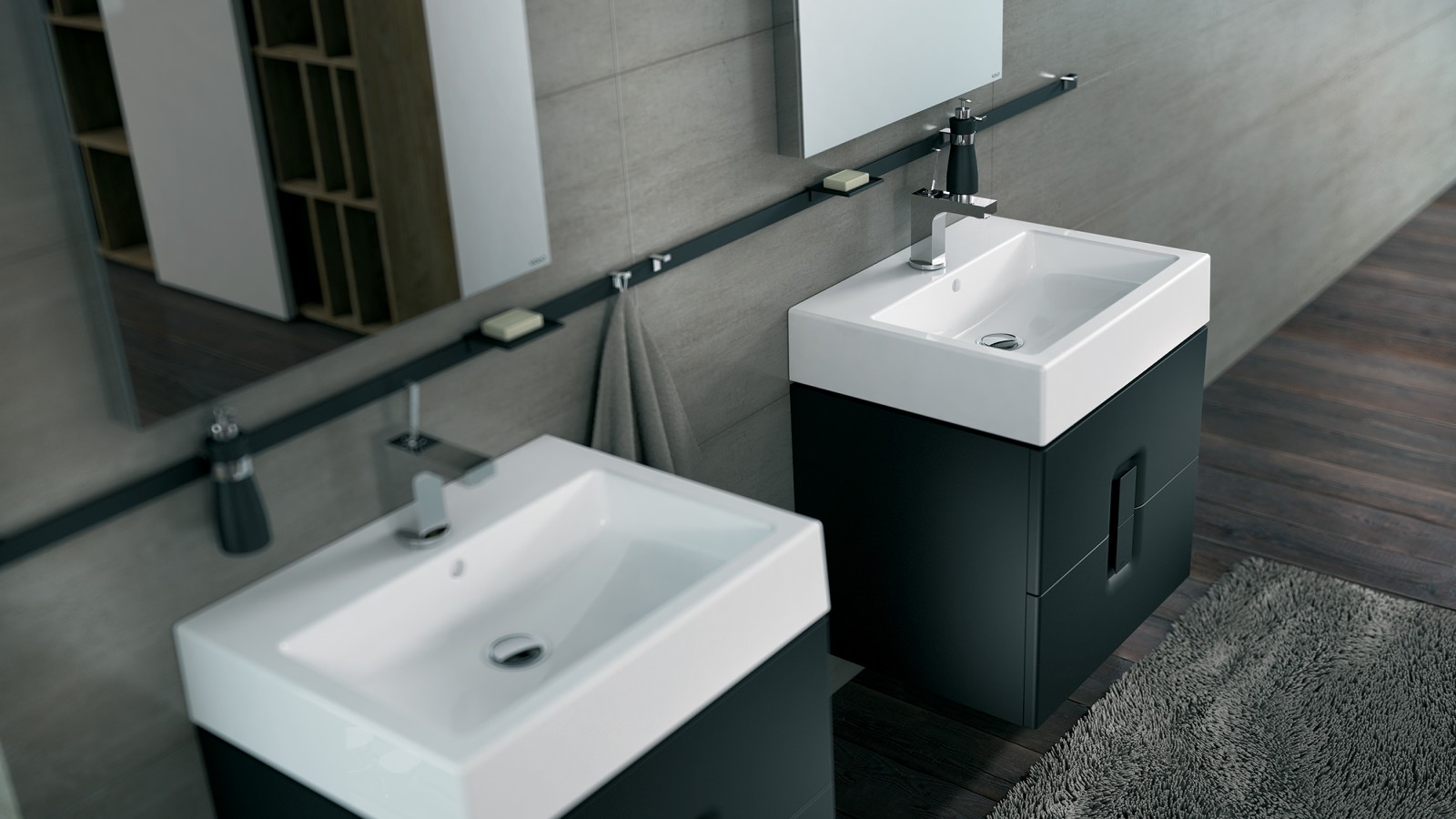 Obdĺžnikové umývadlá Kolo Twins Obdĺžnikové umývadlá Kolo Twins