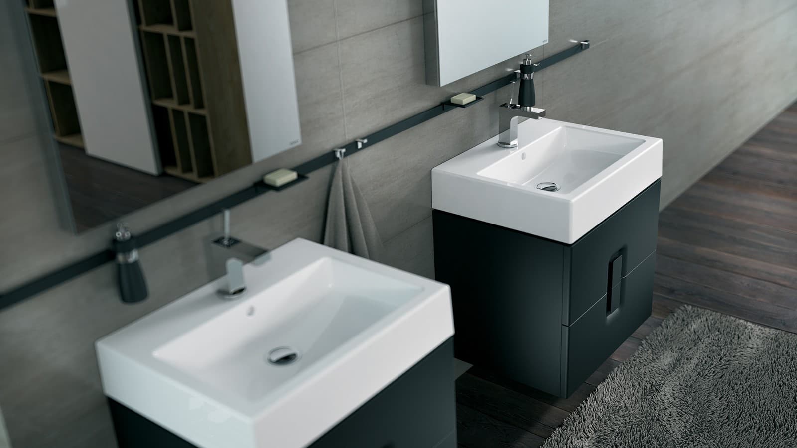 Obdĺžnikové umývadlá Kolo Twins Obdĺžnikové umývadlá Kolo Twins